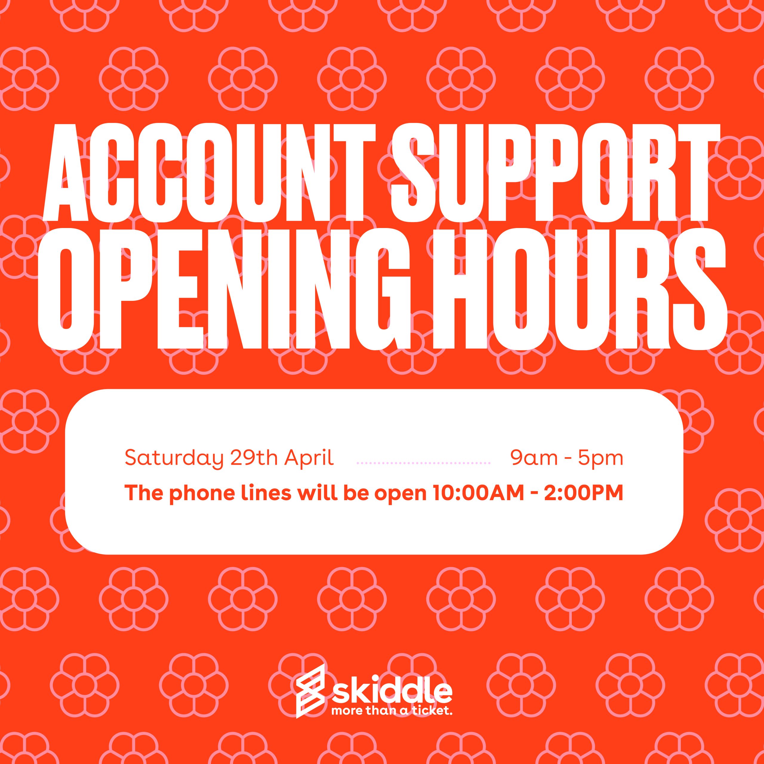 Weekend opening times