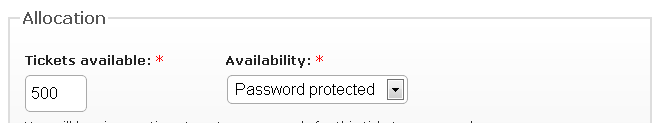 Password Proteceted Ticket Sales Solution