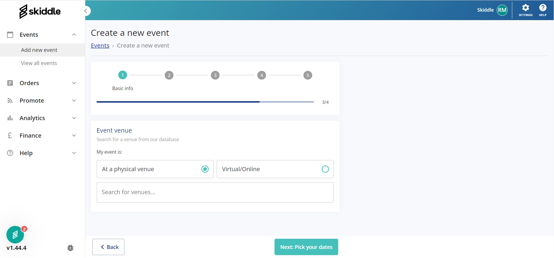 4 Select The Venue 4 Select The Venue